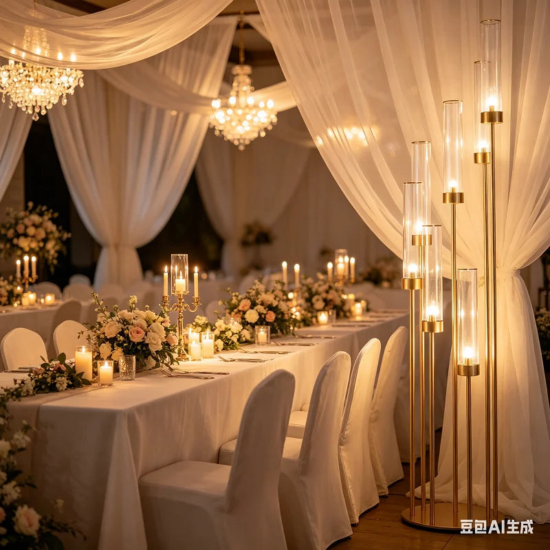 4 pcs Acrylic Candelabras 120 CM Height