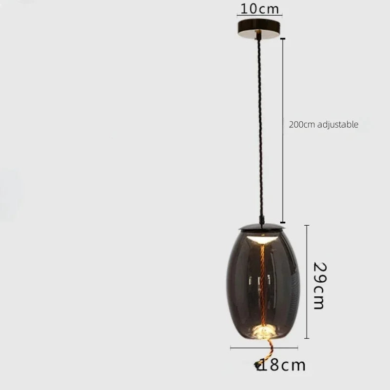 Nordic Style Designer Postmodern Luxury Glass Single Head Pendant Lamp, Creative Art Bar Dining Lighting Fixture