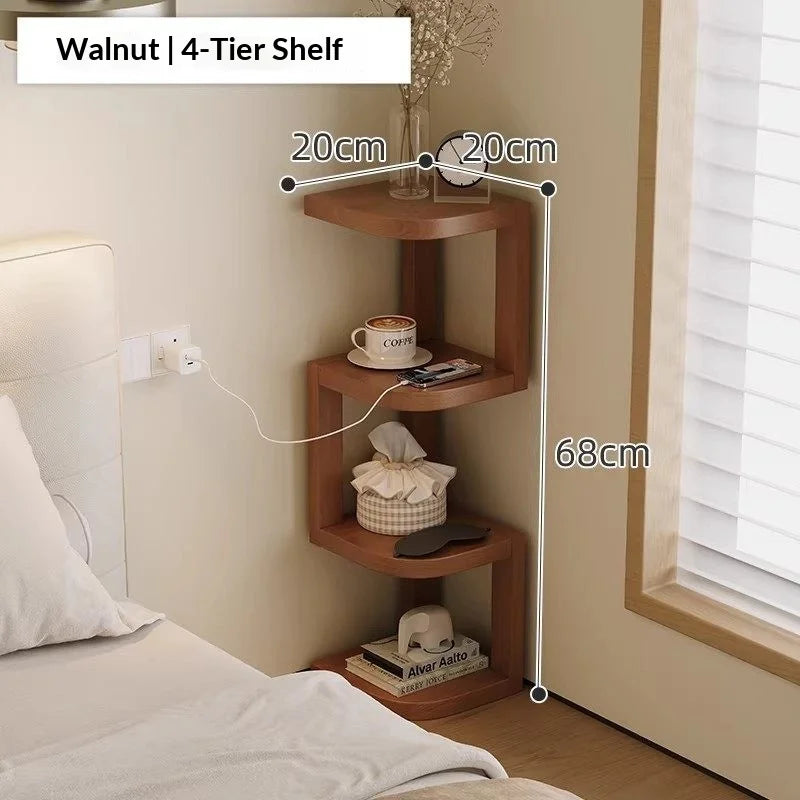 Modern Minimalist Wooden Nightstand Bedside Table