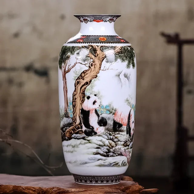 Ceramic Jingdezhen Vase, Chinese Traditional Flower Vases