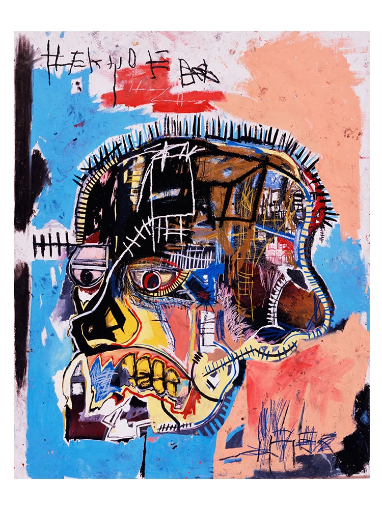 Graffiti Artist Jean Michel Abstract Canvas Art Poster and Print Canvas Paintings