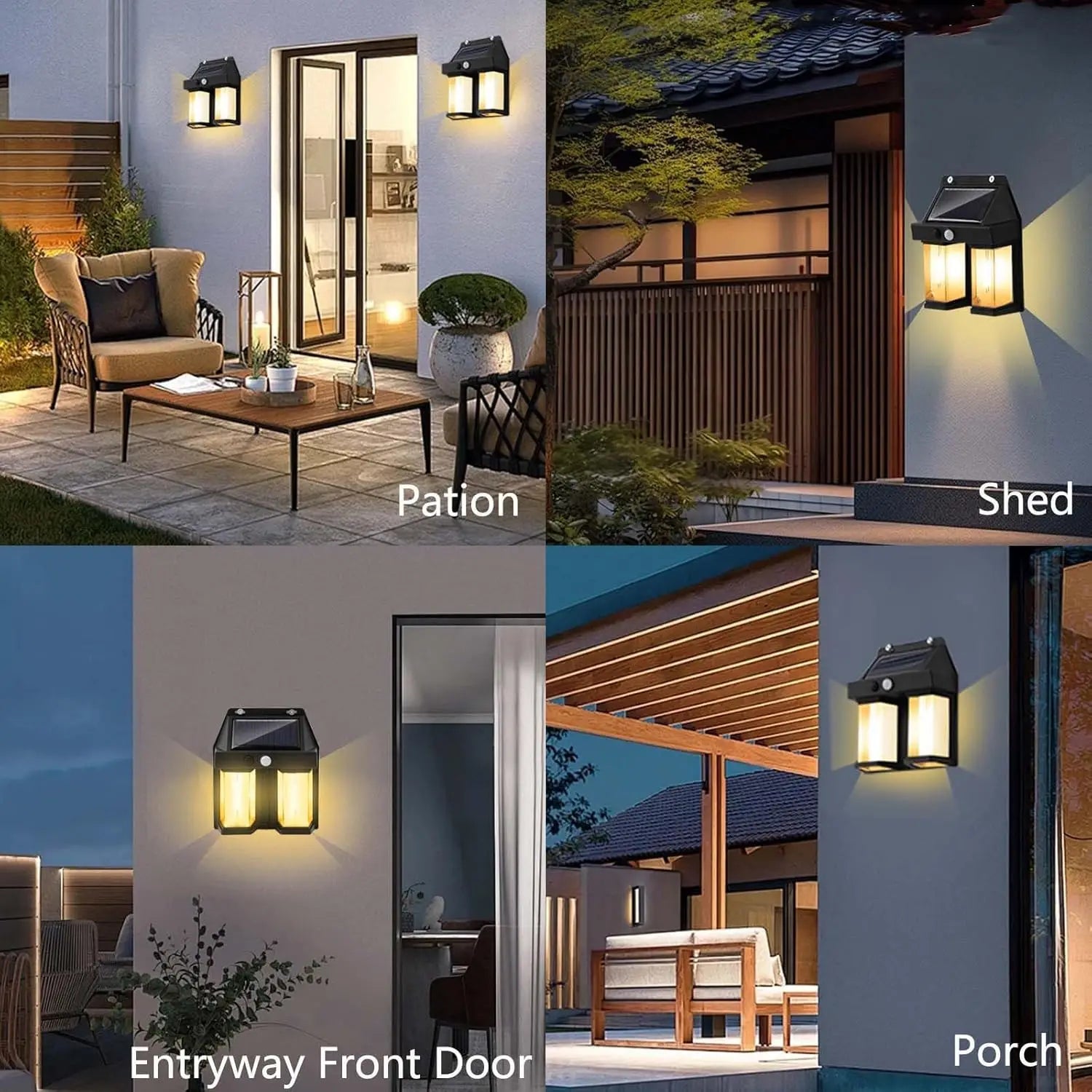 Solar Wall Lamp Outdoor 1/2 PCS Motion Sensor 3 Modes