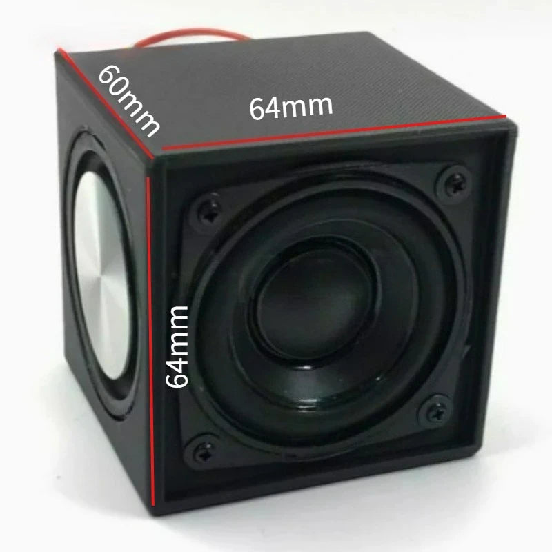 SOTAMIA 1Pcs 2 Inch Subwoofer Passive Speaker 4 Ohm 10-15W Square Dual Diaphragm Waterproof Mini Speaker for Power Amplifier