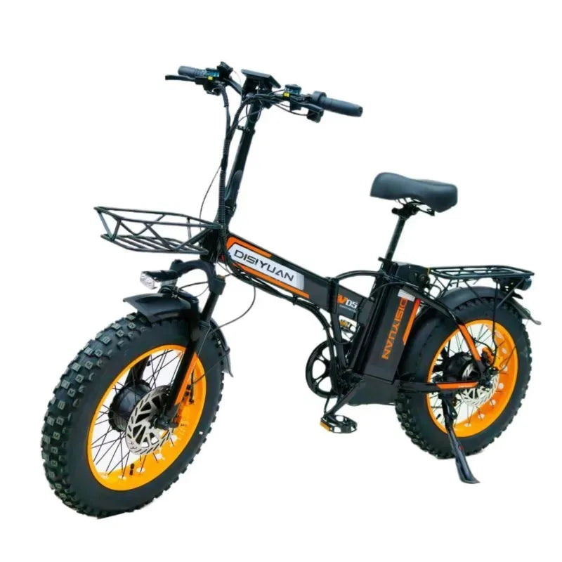 20-inch Foldable E-Bike 500W Motor Adult Multi-Shock Absorption Bike 48V-30AH Removable Battery Electric Bike