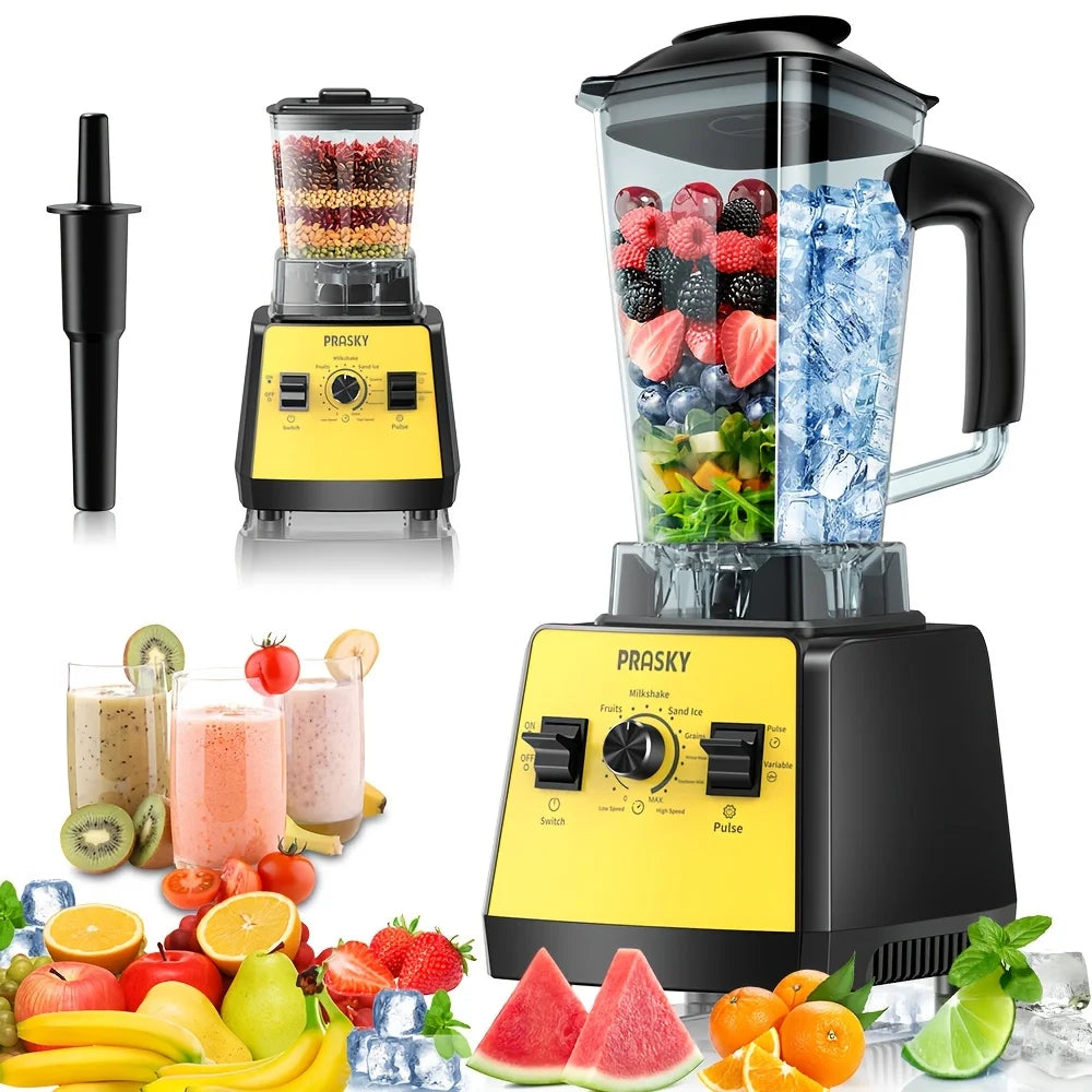 PRASKY 2400W Blender and Grinder Combo