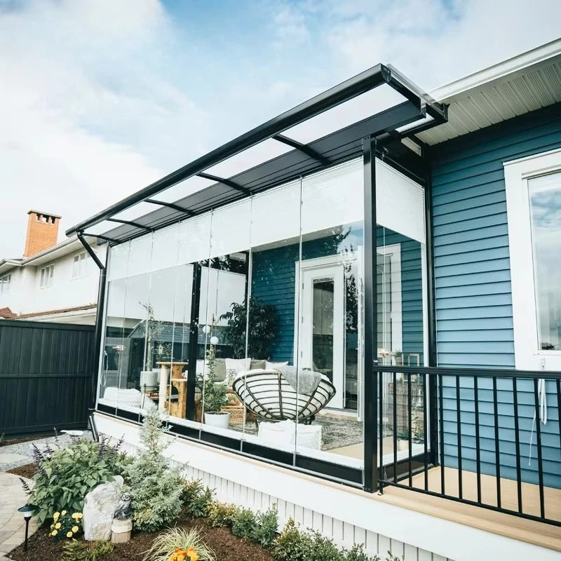 Modern Polygonal Aluminum Alloy Sunroom Corrosion Resistant Glass House For Backyard Garden Multi Purpose Use