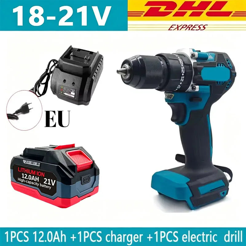 Rechargeable Li-Ion Batteries & Charger Suitable for Cordless Makita 18V/21V Power Tools
