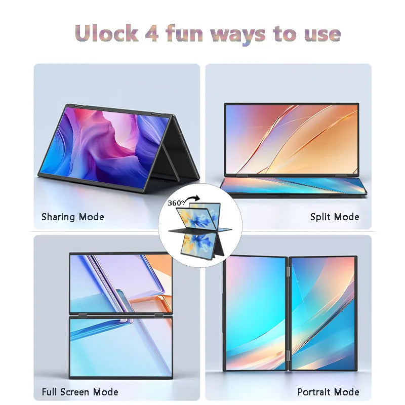 14''Folding Stacked Dual Monitors