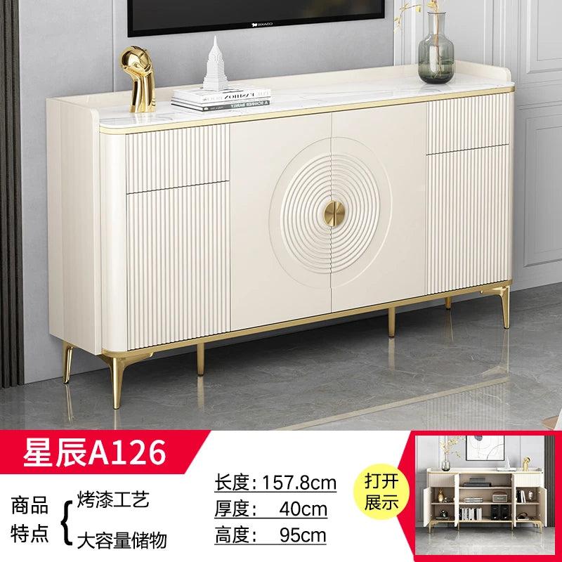 Large European Luxury Living Room Cabinets With Metal Legs, Nordic Modern Szafka Vintage Furniture