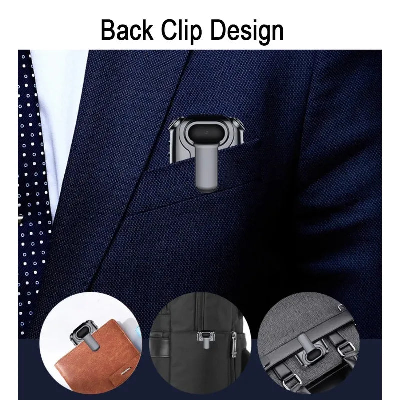 Mini 1080P Clip Necklace Camera, Portable Cam Display Screen, Audio, Video, Voice, Photo Camcorder
