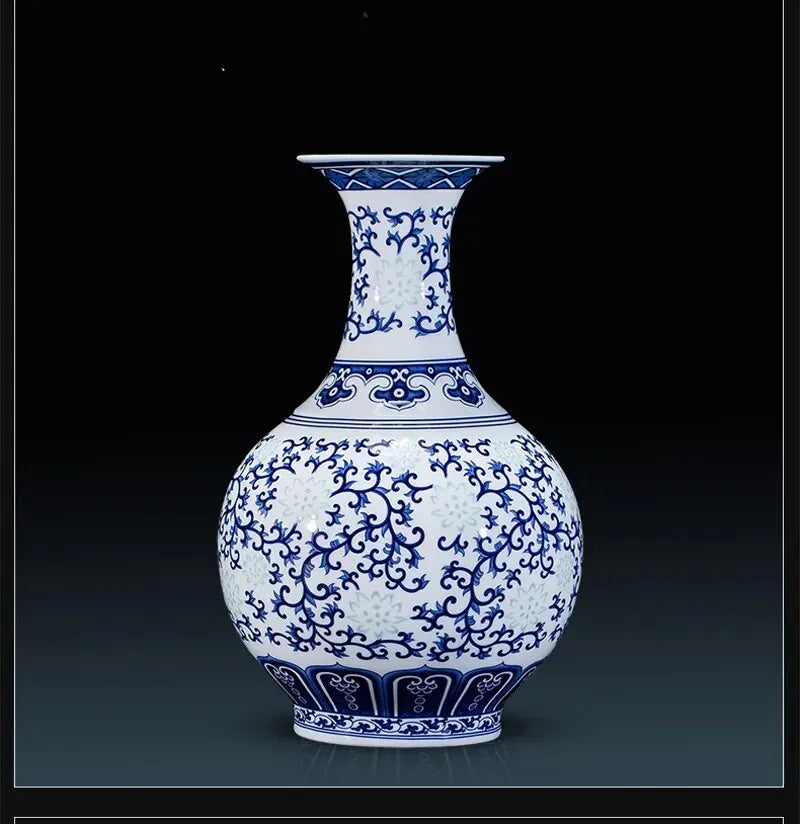 Bone China Flower Vase, Home Decor, Chinese Tradition Vases for Flowers, Ceramic Vase Decoration Home, Living Room