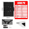 PowMr 40W Solar Panel 12V Flexible Solar Panel Kit Complete Portable Solar Battery Charge Phone With 30A Controller Camping Home
