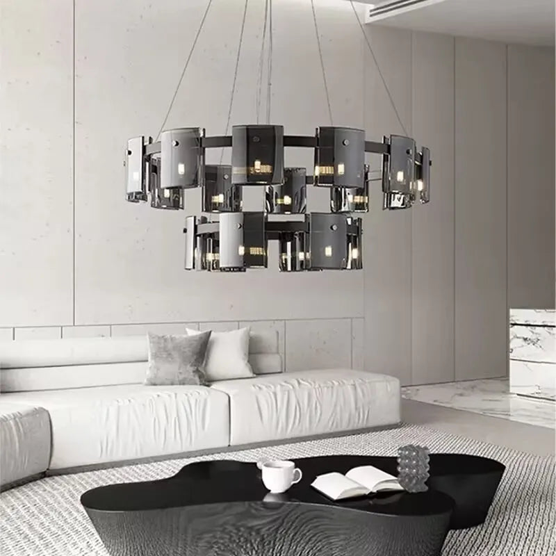 Modern Artistic Square Glass Pendant LED Lights