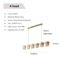 Postmodern LED Amber Smoky Glass Chandeliers