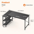 JHK L Shaped 47 Inch Computer Desk with Shelves