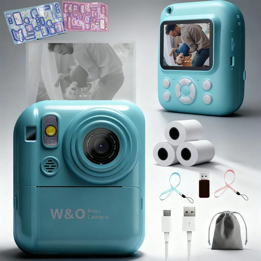 1080P HD Ditigal Camera 2.4 Inch Screen, Selfie Video Camera, USB Cable/Color Pen/Bag/ Included,