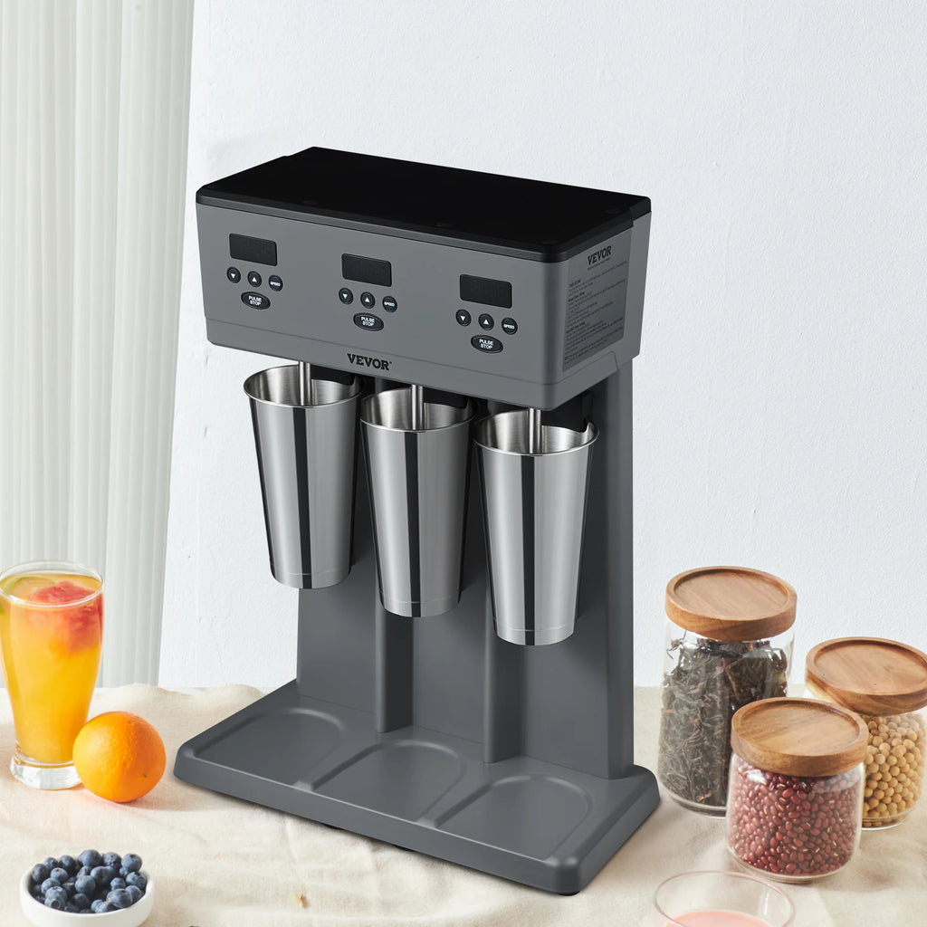 SucceBuy Milkshake Maker, 375W x 2 Electric Milkshake Machine, Commercial Double Heads Drink Mixer Blender