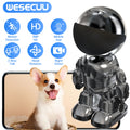 WESECUU  Robot Camera Wifi 3MP Indoor Home Security Camera Night Vision Two Way Audio Auto Tracking Indoor Baby Monitor