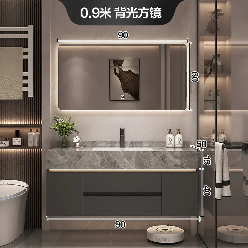 Bathroom Vanity Cabinet, Sink, Organizer Storage, Mirror