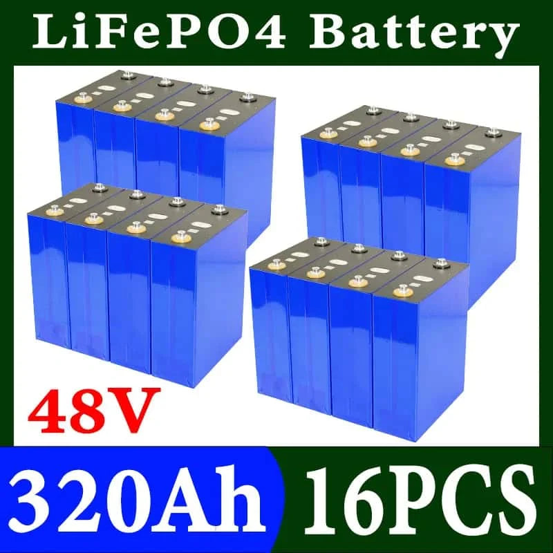 Lifepo4 Battery 3.2V 360AH 340AH 320AH 280AH 100AH for DIY Car Marine Solar Energy Storage 12V 24V 48V Grade A EU US Tax-Free