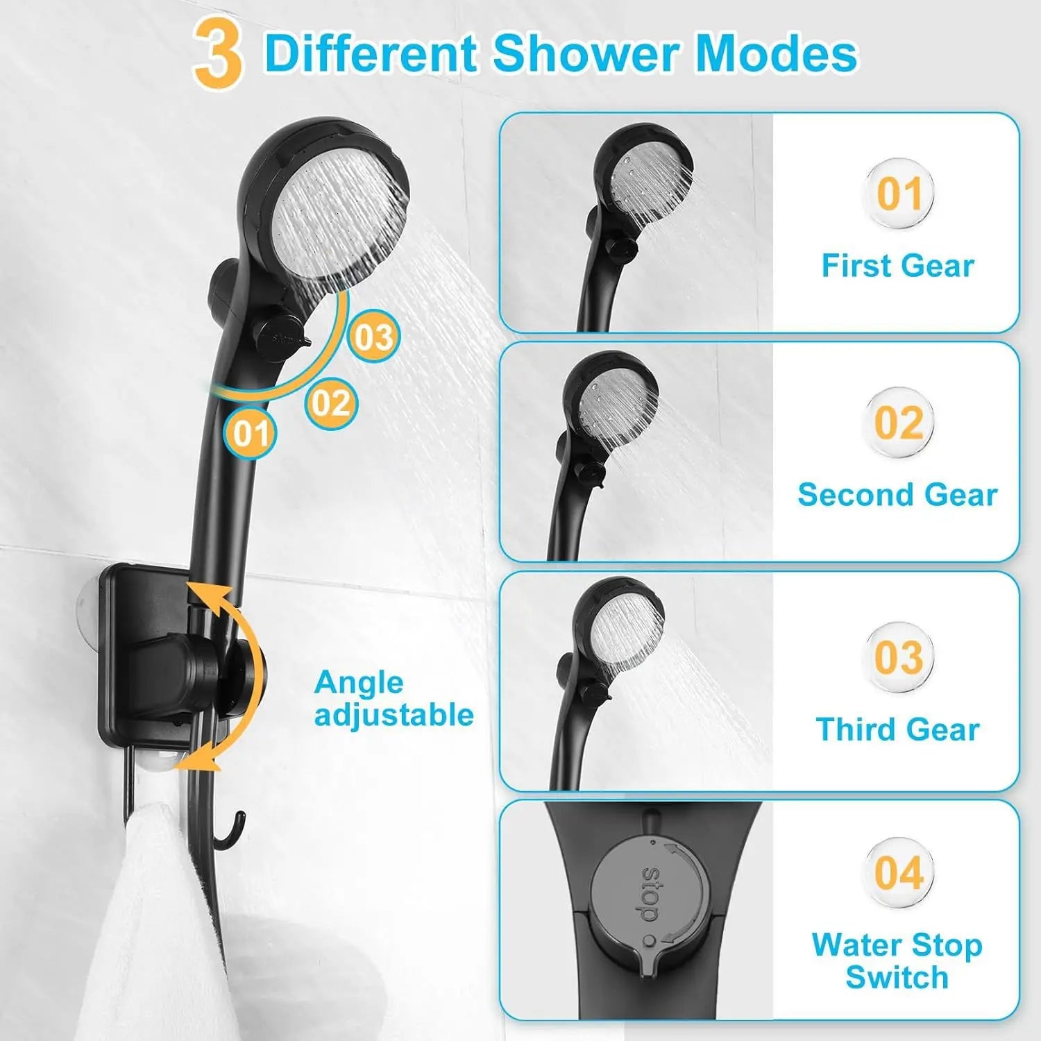 Portable Camping Shower Kit with 20L Foldable Bag