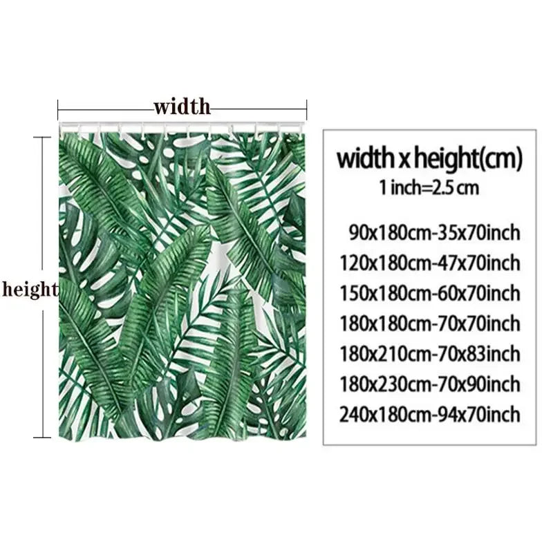 Green Bamboo Zen Shower Curtains Set