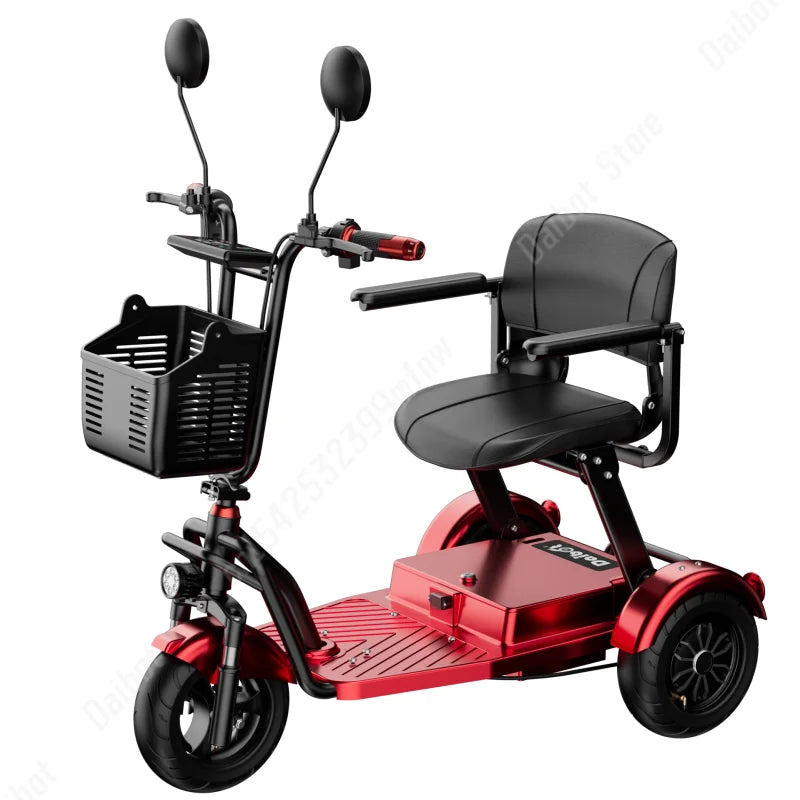 1000W Small Family Electric Tricycle Foldable, Mobility Scooters for Seniors Lightweight 3 Wheels