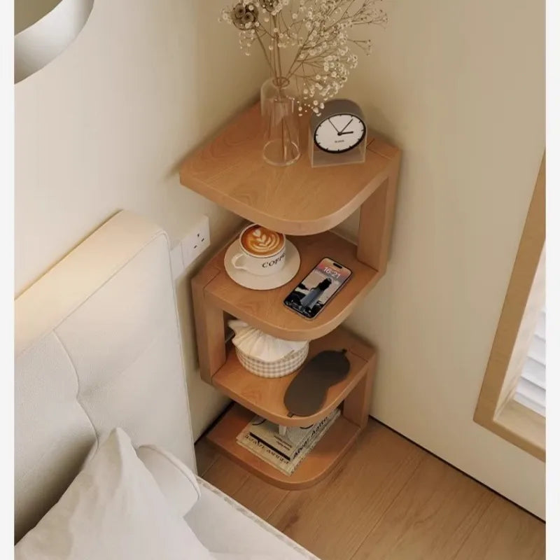 Modern Minimalist Wooden Nightstand Bedside Table