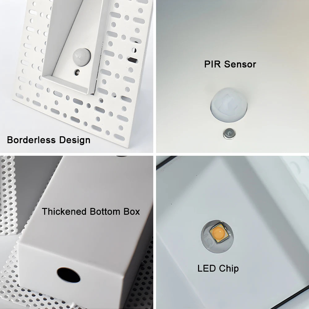 SANDIY Sensor Recessed Motion Detect Frameless Stair Lighting