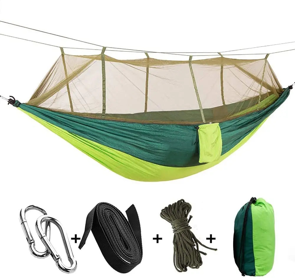 2 Person Parachute Fabric Hammock With Mosquito Net
