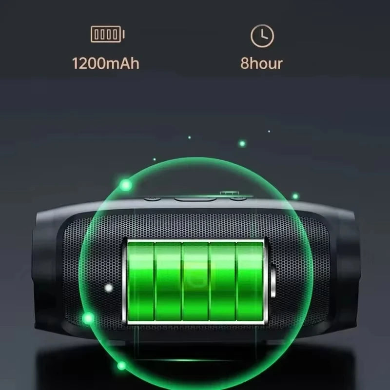 Lenovo TF USB FM Radio Voice Broadcast Wireless Subwoofer Dual Stereo Heavy Bass Portable Bluetooth Speaker for Outdoor Use