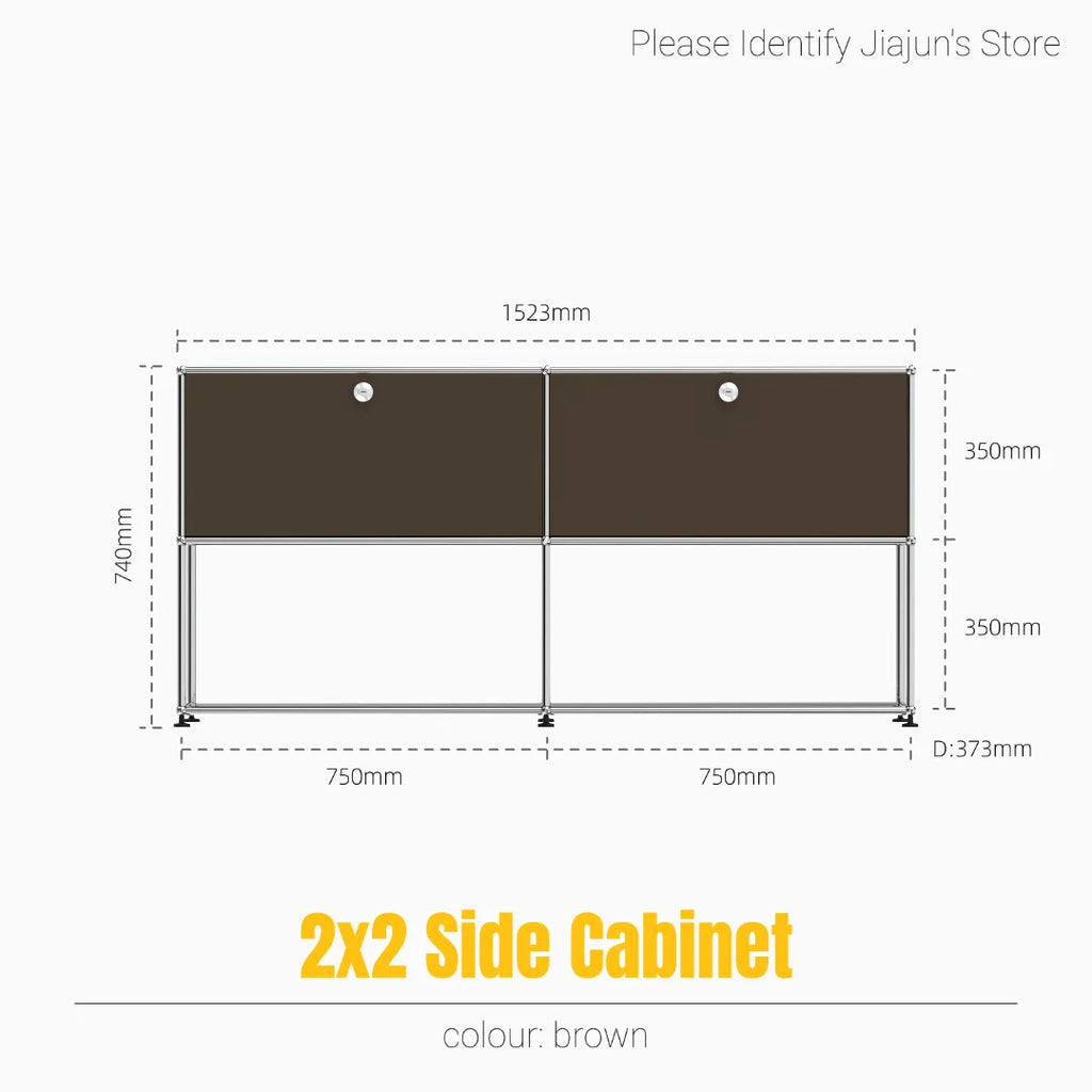 Hot-Seller | Minimalist Steel Storage Side Cabinet, Slim Profile Flip Door Unit