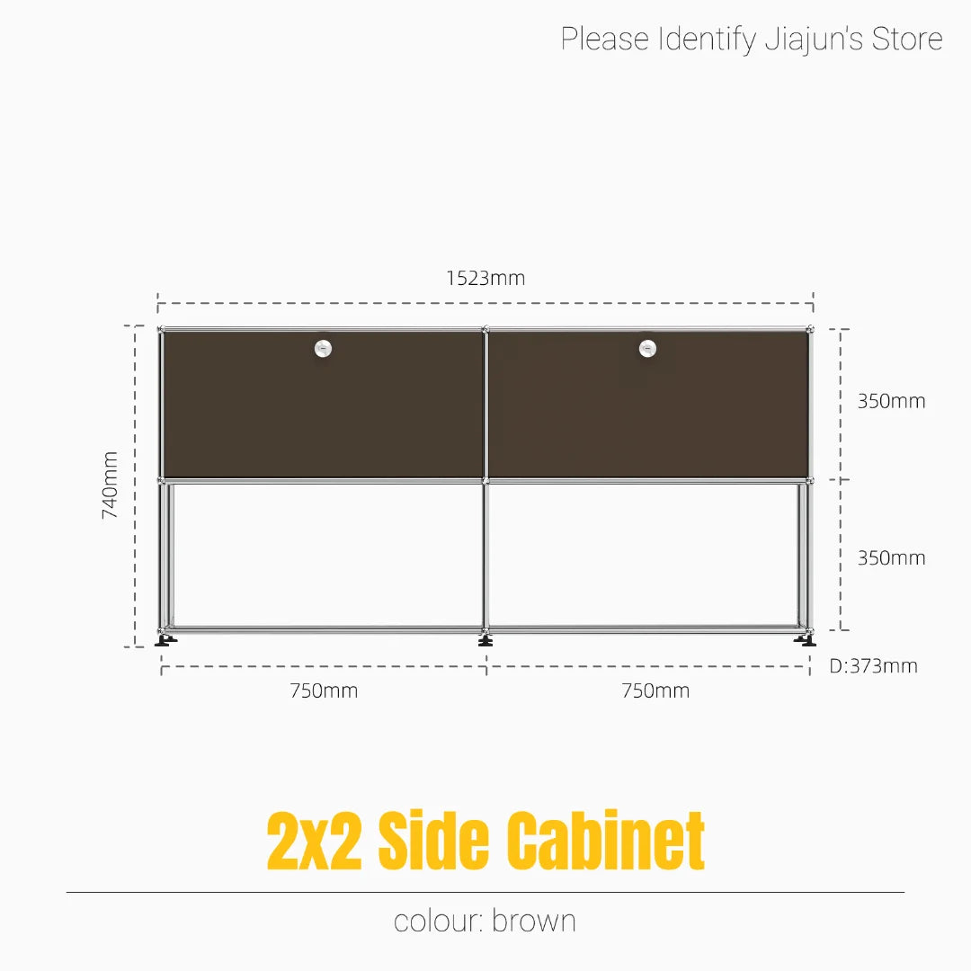 Hot-Seller | Minimalist Steel Storage Side Cabinet, Slim Profile Flip Door Unit