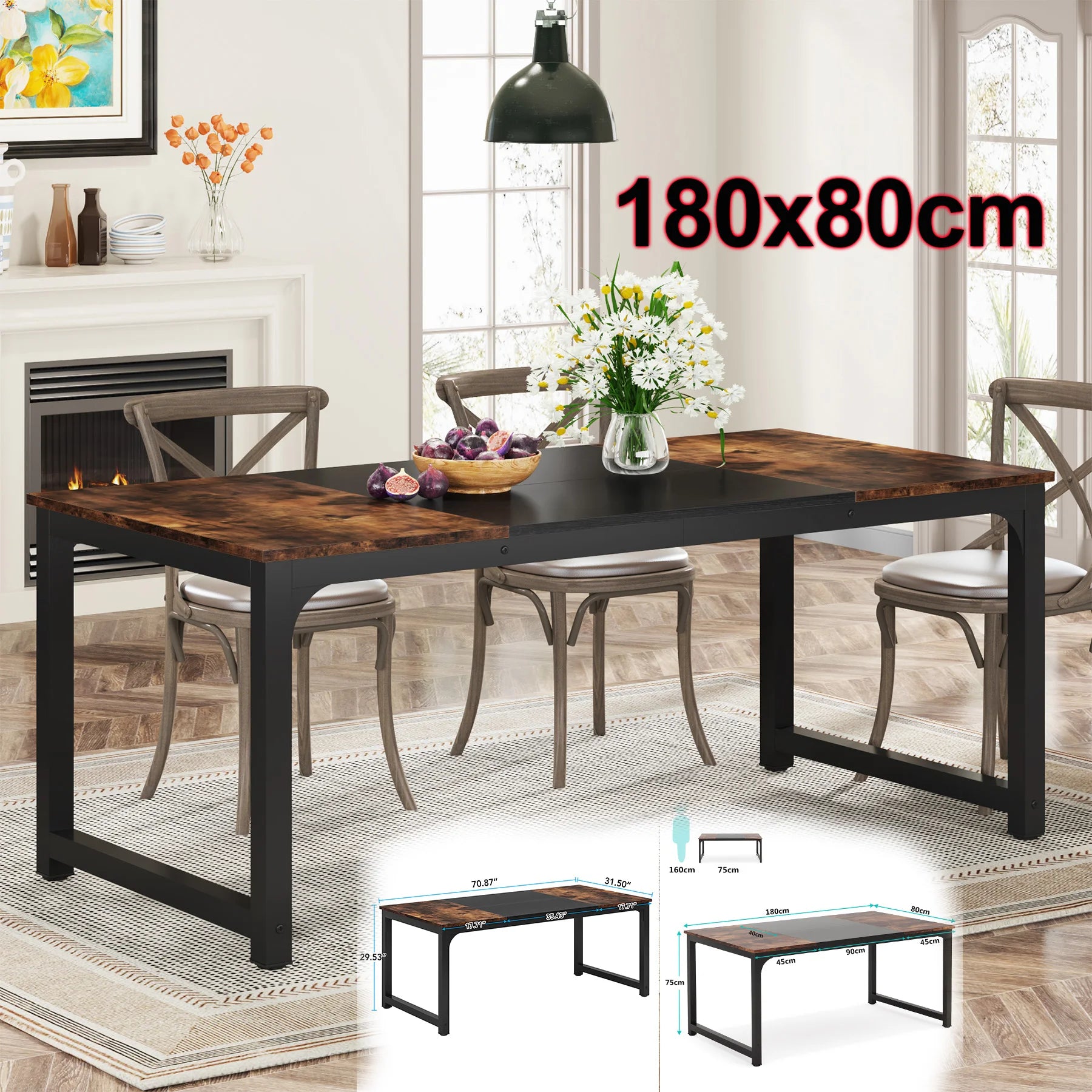 Tribesigns 63"x31.5" Dining Table, I