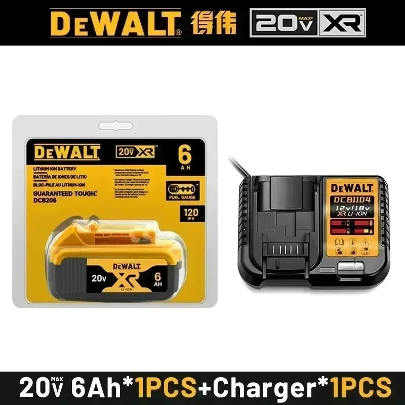 New 100% Original Dewalt 6Ah/5Ah 20V Power Tool Battery DCB206 20V Battery DCB205 DCB200 Air Transport