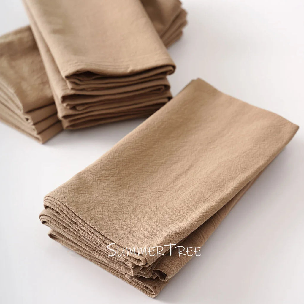 24 Pack 40cm X 40cm Cloth Napkins Washable Reusable Bulk Plain Cotton Napkin for Home Wedding Party Dining Table Decorations