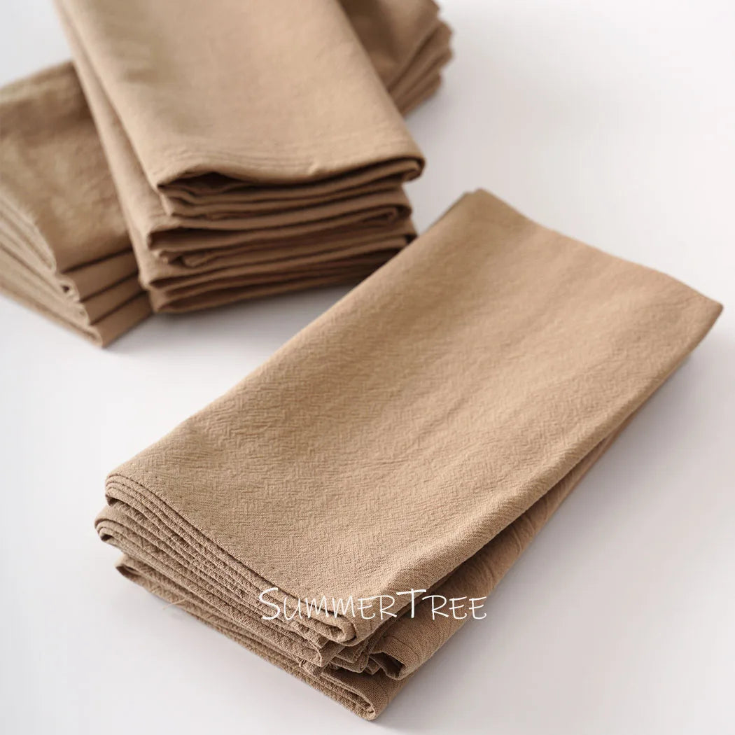 24 Pack 40cm X 40cm Cloth Napkins Washable Reusable Bulk Plain Cotton Napkin for Home Wedding Party Dining Table Decorations