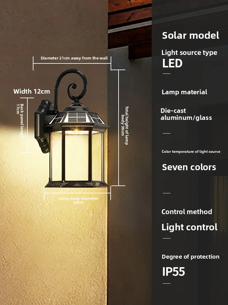 Outdoor Waterproof Solar Energy Exterior Wall Lamp