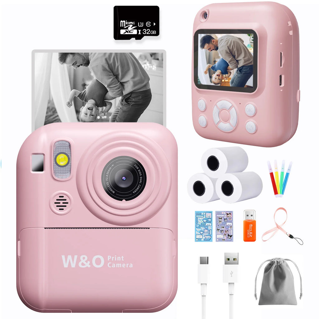 1080P HD Ditigal Camera 2.4 Inch Screen, Selfie Video Camera, USB Cable/Color Pen/Bag/ Included,