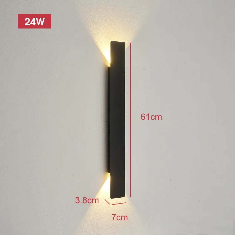 Outdoor Waterproof Strip Aluminum Wall Lights