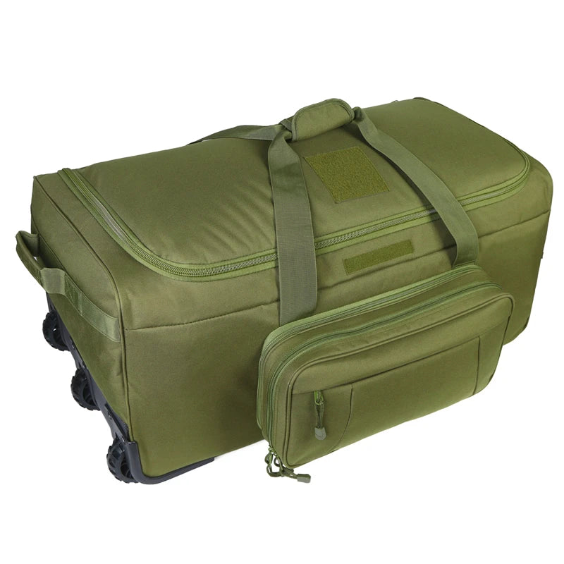 124L Large Capacity Tactical Duffel Bag Rolling Luggage