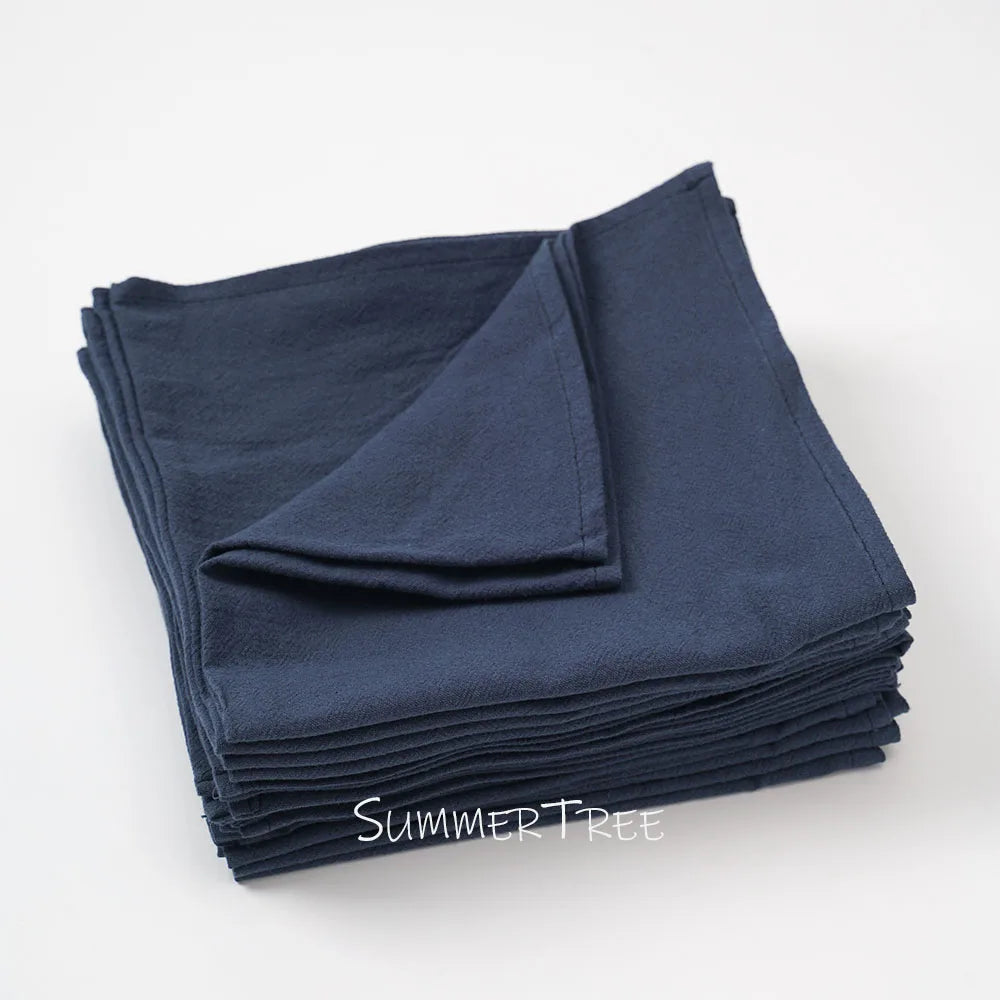 24 Pack 40cm X 40cm Cloth Napkins Washable Reusable Bulk Plain Cotton Napkin for Home Wedding Party Dining Table Decorations