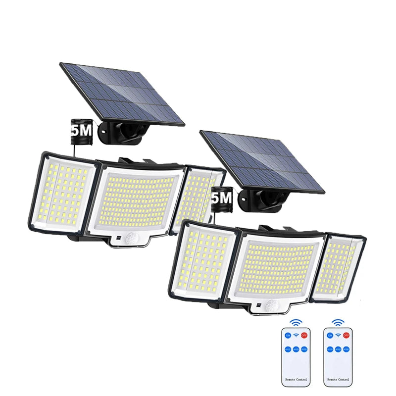 238/328 LED Solar Outdoor 348Wall Lamp IP65, Motion Sensor Solar 3 Mode Street Light