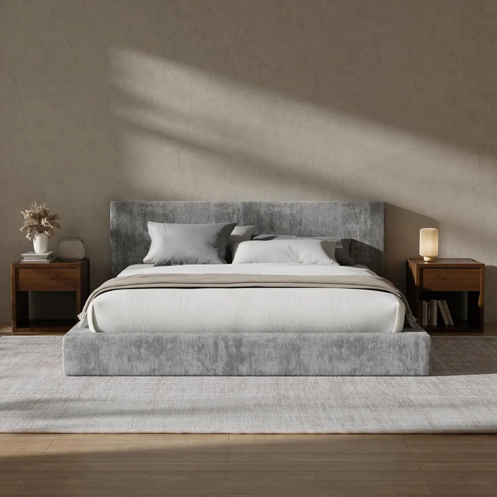 AirFrame Queen Bed Frame with Headboard, Cloud Upholstered Platform Bed Frame, 5 Inch Foam Cushioned,