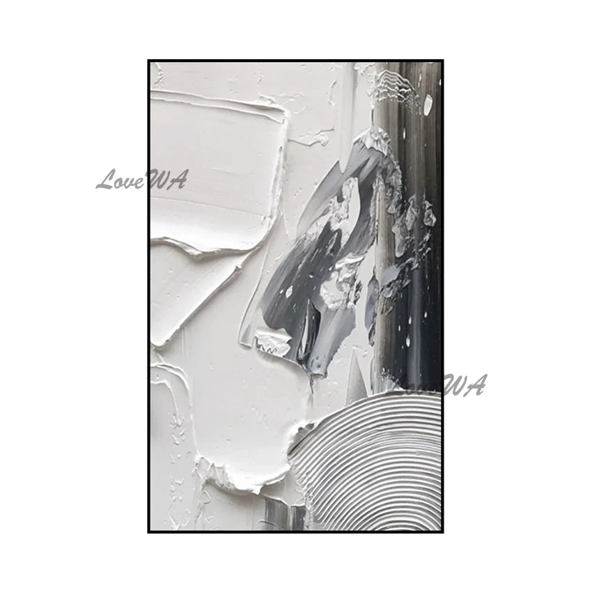 Modern Abstract Texture Acrylic Canvas Paintings, 100% Hand-painted
