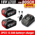 Rechargeable Lithium-Ion Battery for Bosch 18V Tools, 8/10/12.0 Ah Power Tool Batteries
