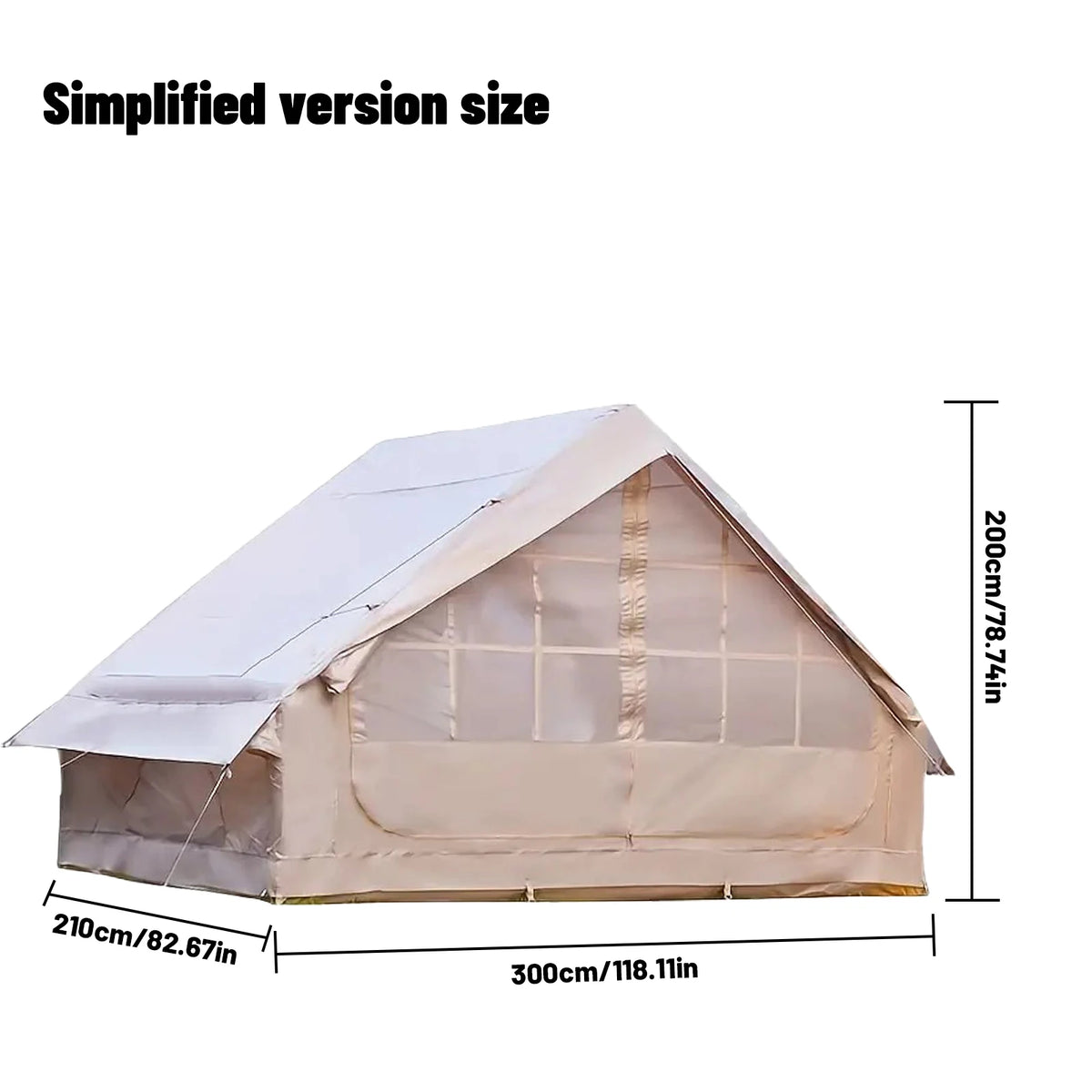 PAKICETUS Inflatable camping tent 4-8 people with windows