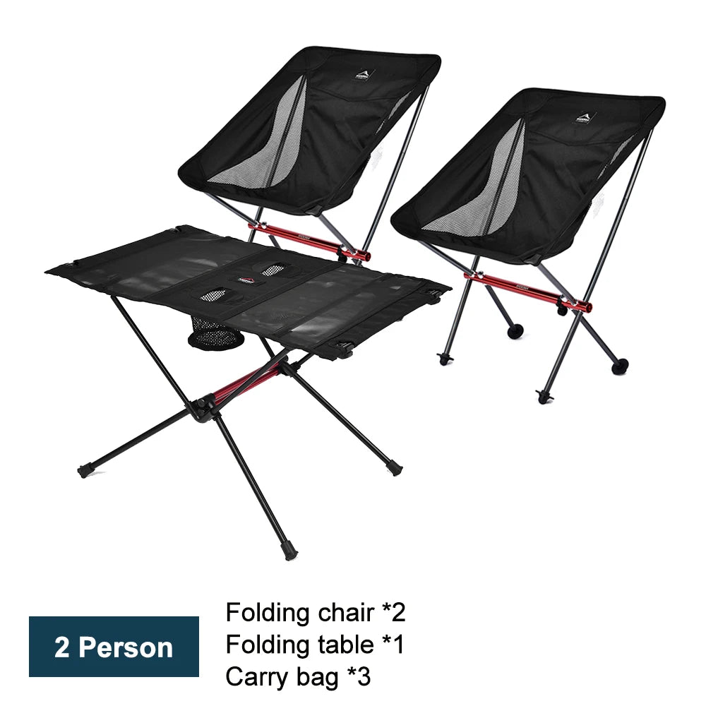 Outdoor Folding Chairs and Camping table.