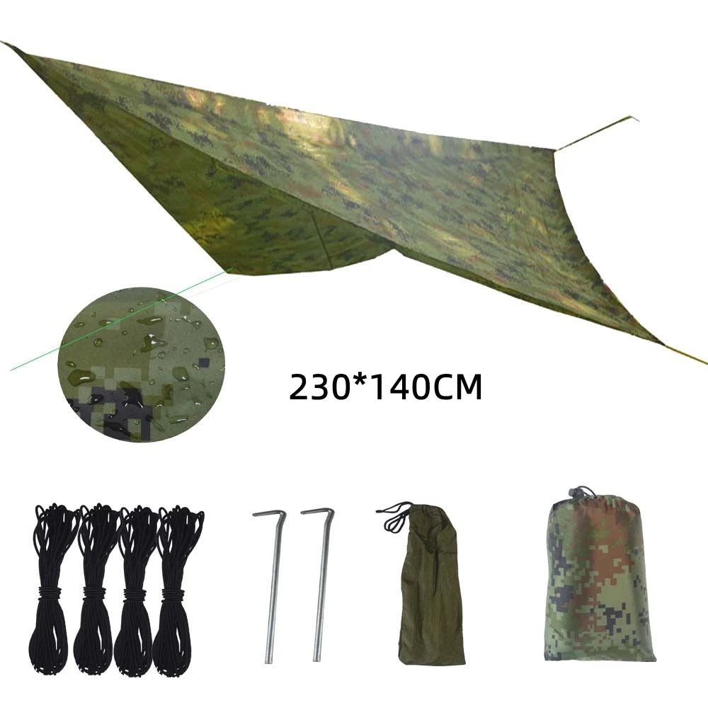 2 Person Parachute Fabric Hammock With Mosquito Net
