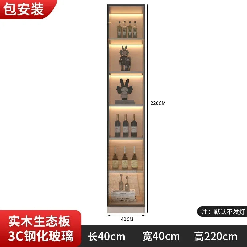 Large Modern Kitchen Pantry with Glass Doors and Drawers, Sideboard Buffet
